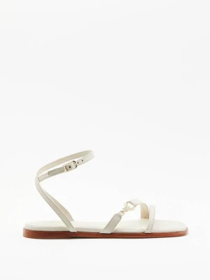 Płaskie sandały Square Essential Fly ze skóry nappa PATRIZIA PEPE