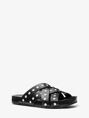 Płaskie skórzane sandały Irene z ćwiekami MICHAEL Michael Kors