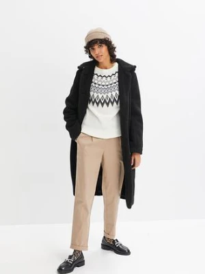 "Płaszcz ""baranek"" z kapturem i kieszeniami" bonprix