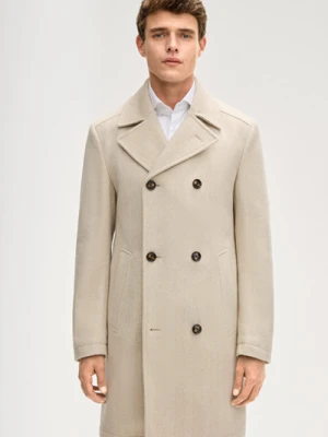 Płaszcz Beale w kolorze jasnobeżowym w jodełkę Joop