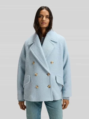 Płaszcz caban o pudełkowym kroju z dodatkiem wełny model „CABANI” Boss Orange