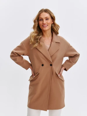 Płaszcz damski beżowy - SPZ0664BE płaszcz - TOP SECRET - Odzieżowy sklep internetowy TOP SECRET