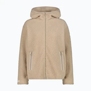 Płaszcz damski CMP 36P2916 Long Teddy kaki Beżowy