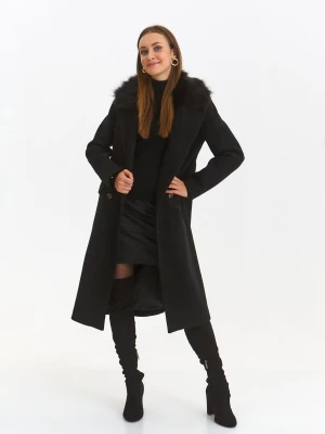 Płaszcz damski czarny - SPZ0659CA płaszcz - TOP SECRET - Odzieżowy sklep internetowy TOP SECRET