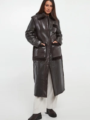 Płaszcz damski skórzany dwustronny DIEGO M