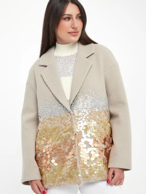 Płaszcz damski z cekinami SPORTALM