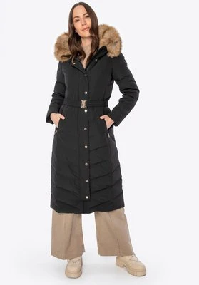 Płaszcz damski z naturalnym wypełnieniem czarny Wittchen