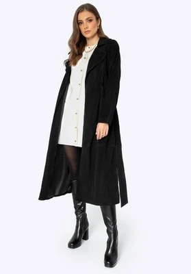 Płaszcz damski zamszowy ze skóry owczej czarny Wittchen