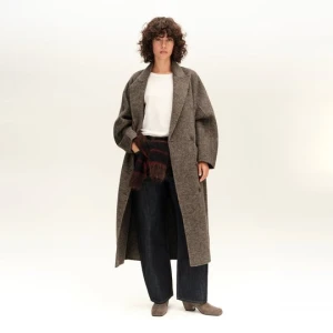 Płaszcz dwustronny oversize ciemny taupe BIMBA Y LOLA DARK TAUPE