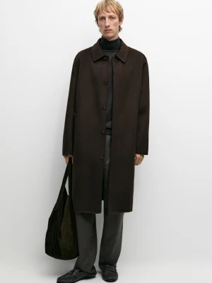 Płaszcz Dwuwarstwowy Ze 100% Kaszmiru - Brązowy - Massimo Dutti - Male
