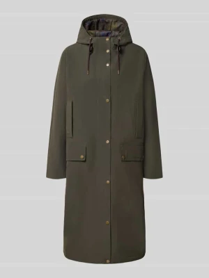 płaszcz funkcyjny o kroju regular fit z wyhaftowanym logo model 'MATILDE' Barbour Oliwkowy