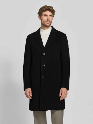 Płaszcz funkcyjny o kroju slim fit z mieszanki wełny model 'HYDE' Boss Czarny
