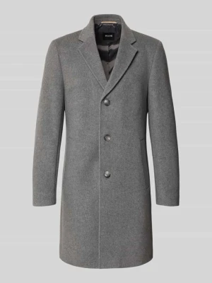 Płaszcz funkcyjny o kroju slim fit z mieszanki wełny model 'HYDE' Boss Grafitowy