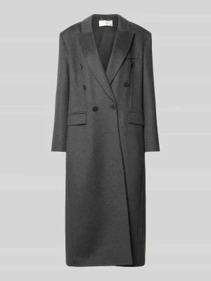 Płaszcz w kroju relaxed fit z mieszanki żywej wełny Victoria Beckham Ciemnoszary