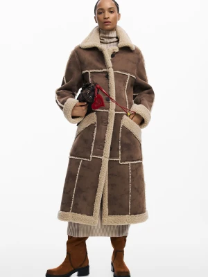 Płaszcz imitujący skórę Desigual