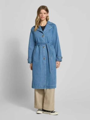 Płaszcz jeansowy o kroju oversized z mieszanki bawełny model ‘MALOU’ Only Jeansowy niebieski