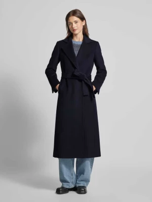 Płaszcz lniany z wiązanym paskiem model ‘Longrun’ MAX&Co.
