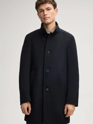 Płaszcz Maron z mieszanki wełny w kolorze ciemnoniebieskim Joop