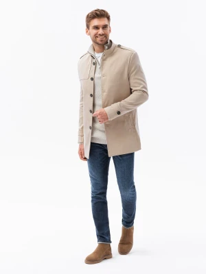 Zdjęcie produktu Płaszcz męski - beżowy V3 C269
 -                                    L Ombre