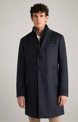 Płaszcz Morris w ciemnoniebieskim kolorze z efektem melanżu Joop