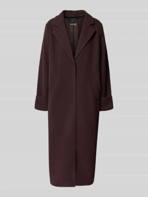 płaszcz o kroju oversized fit z kołnierzem z połami model 'Caddy' Noisy May Czekoladowy