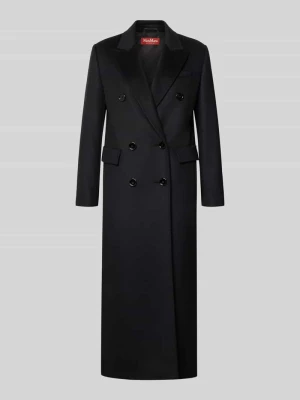 płaszcz o kroju regular fit z czystej żywej wełny model 'MSTEFFIGE' Max Mara czarny