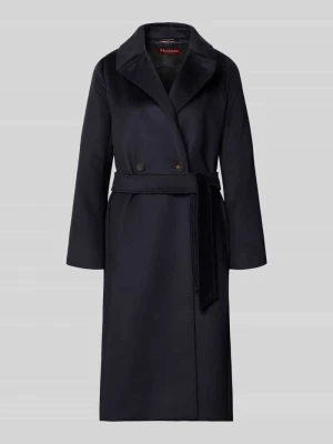 płaszcz o kroju regular fit z czystej żywej wełny model 'RESINA' Weekend Max Mara Piaskowy
