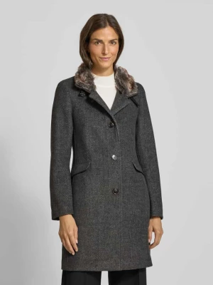 Płaszcz o kroju regular fit z dodatkiem wełny Christian Berg Woman Selection
