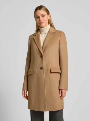 Płaszcz o kroju regular fit z dodatkiem wełny lana i kołnierzem z połami Jake*s Collection