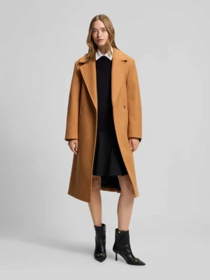 Płaszcz o kroju regular fit z dodatkiem wełny model ‘MELZY’ HUGO