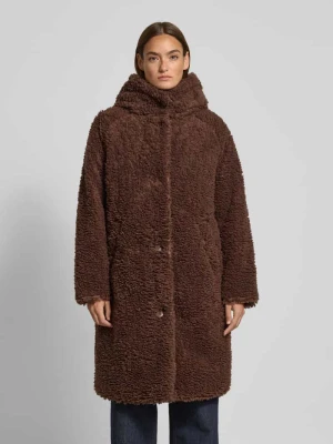 Płaszcz o kroju regular fit z imitacji futra Mazine