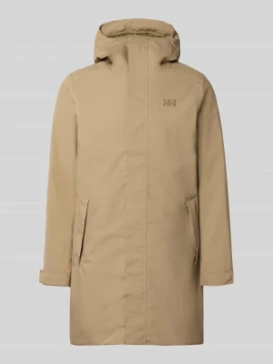 płaszcz o kroju regular fit z kapturem model 'Brussel' Helly Hansen Beżowy