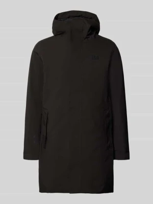 płaszcz o kroju regular fit z kapturem model 'Brussel' Helly Hansen Czarny