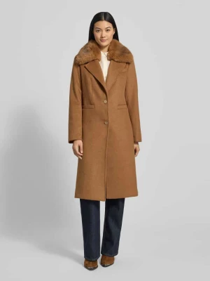 Płaszcz o kroju regular fit z kołnierzem z połami model ‘Karole’ Guess