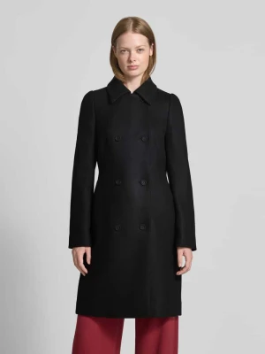 Płaszcz o kroju regular fit z mieszanki wełny model ‘CONIZA’ Boss Czarny
