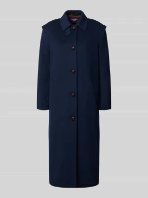 płaszcz o kroju regular fit z mieszanki wełny model 'GESSATI' Weekend Max Mara Ciemnoniebieski