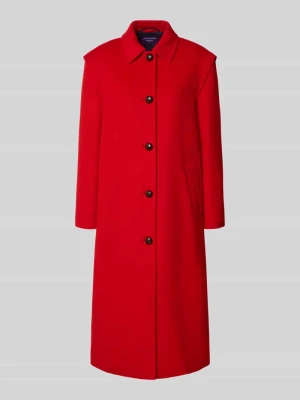 płaszcz o kroju regular fit z mieszanki wełny model 'GESSATI' Weekend Max Mara Czerwony