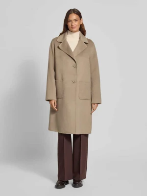 Płaszcz o kroju regular fit z mieszanki wełny z kołnierzem z połami Fuchs Schmitt