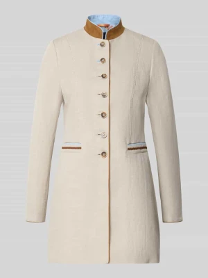 Płaszcz o kroju regular fit z mieszanki wiskozy ze stójką WHITE LABEL