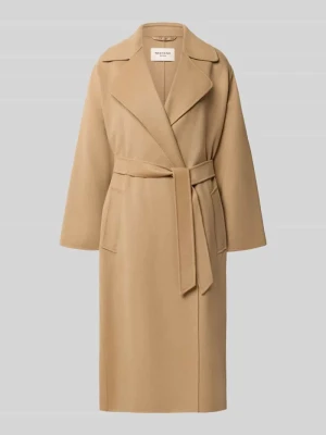 płaszcz o kroju regular fit z mieszanki żywej wełny model 'OPEROSO' Weekend Max Mara Camel