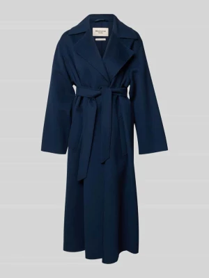 płaszcz o kroju regular fit z mieszanki żywej wełny model 'OPEROSO' Weekend Max Mara Granatowy