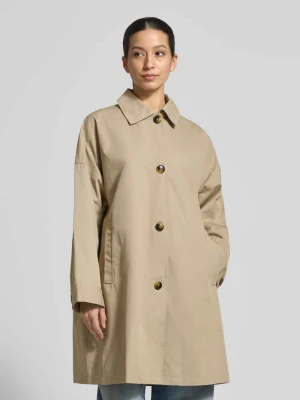 Płaszcz o kroju regular fit z wykładanym kołnierzem model 'Zofia' FREE/QUENT