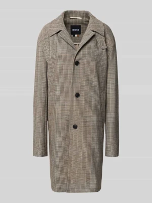 Płaszcz o kroju relaxed fit ze wzorem w kratę model ‘C-CLARK-253’ Boss