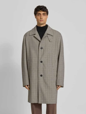 Płaszcz o kroju relaxed fit ze wzorem w kratę model ‘C-CLARK-253’ Boss