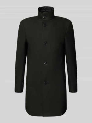 Płaszcz o kroju slim fit z fakturowanym wzorem model ‘HYDE’ Boss
