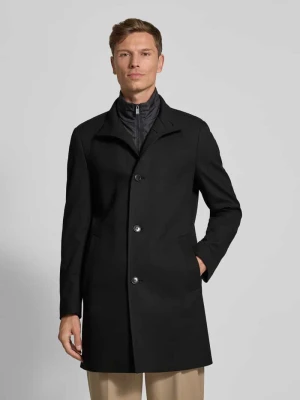 Płaszcz o kroju slim fit z fakturowanym wzorem model ‘HYDE’ Boss