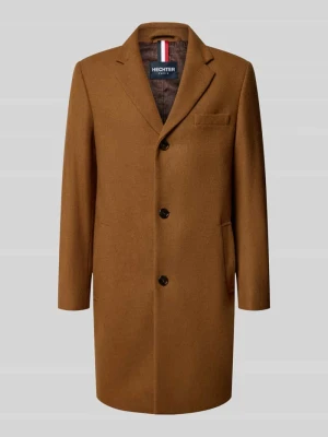 Płaszcz o kroju slim fit z kołnierzem z połami HECHTER PARIS Beżowy