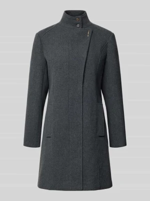 Płaszcz o kroju slim fit ze stójką i wpuszczanymi kieszeniami Liu Jo Średnioszary