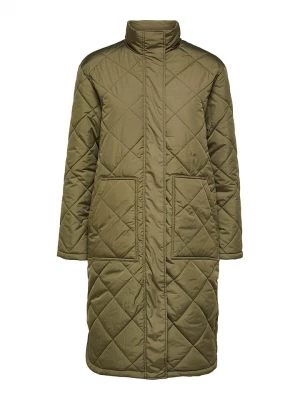 SELECTED FEMME Płaszcz pikowany "Nadina" w kolorze oliwkowym rozmiar: 44