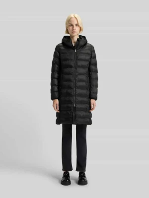 Płaszcz pikowany o kroju regular fit z kapturem HUGO